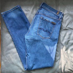 7 For All Mankind Men's Straight Blue Jeans 34x32